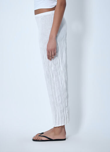 LN-CC® - TOTEME: Textured Knit Maxi Skirt - White TOTEME Textured Knit Maxi Skirt White tot0264014