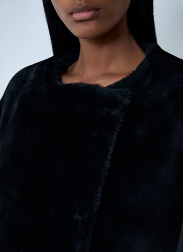 LN-CC® - TOTEME: Shearling Coat - Black TOTEME Shearling Coat Black tot0262031