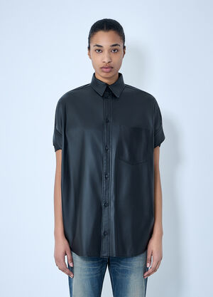Balenciaga Tucked Sleeve Shirt Black bal0263017