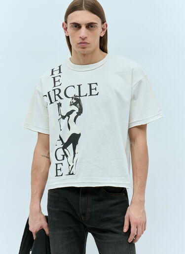 LN-CC® - HYSTERIC GLAMOUR x CIRCLE HERITAGE: Pin Up Girl T-Shirt - White HYSTERIC GLAMOUR x CIRCLE HERITAGE Pin Up Girl T-Shirt White hgc0155003