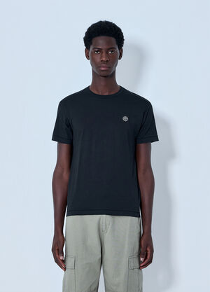 Stone Island Cotton Jersey Logo T-Shirt Black sto0164099