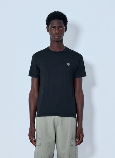 Stone Island Cotton Jersey Logo T-Shirt Black sto0164099
