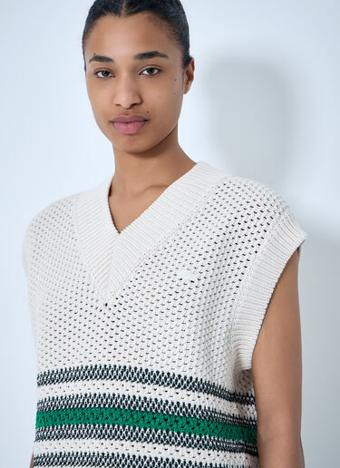 Lacoste Runway Knit Vest White lac0364001