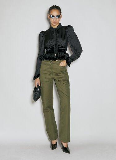 LN-CC® - Rabanne: Twill Cargo Pants - Green Rabanne Twill Cargo Pants Green pac0253011