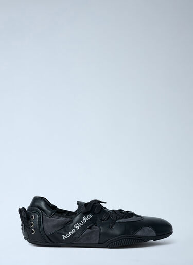 Acne Studios Leather Lace-Up Sneakers Black acn0162025