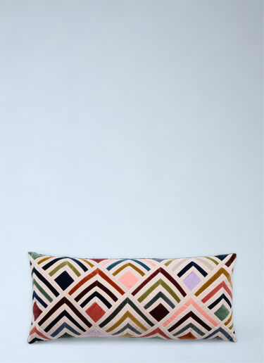 Christina Lundsteen Geometric Velvet Cushion Multicolour wps0691951