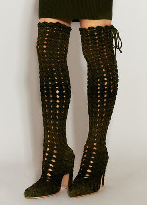 LN-CC® - Isa Boulder: Spiral Cable Boots - Green Isa Boulder Spiral Cable Boots Green isa0255012