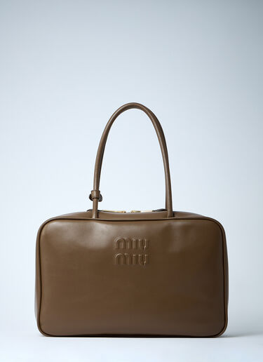 LN-CC® - Miu Miu: Beau Leather Shoulder Bag - Brown Miu Miu Beau Leather Shoulder Bag Brown miu0262052