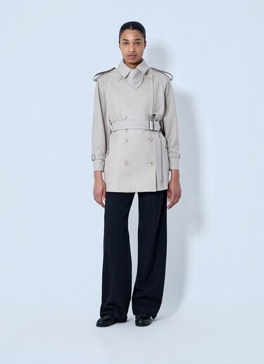LN-CC® - Max Mara: Double-Breasted Trench Coat - Beige Max Mara Double-Breasted Trench Coat Beige max0264305