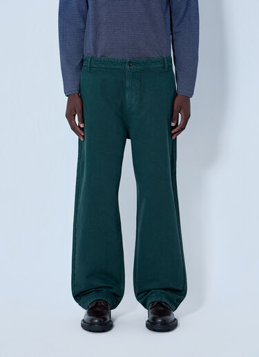 LN-CC® - Miu Miu: Relaxed-Fit Trousers - Green Miu Miu Relaxed-Fit Trousers Green miu0164033
