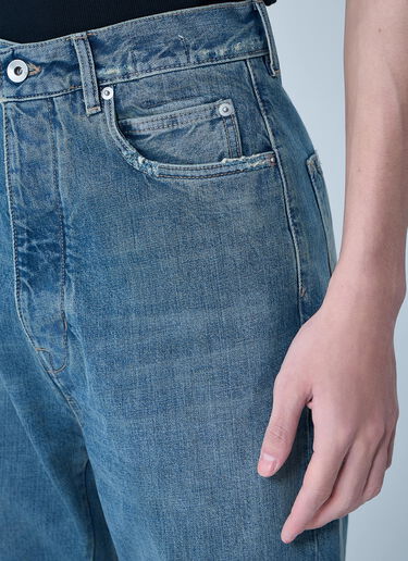 Rick Owens DRKSHDW 丹宁布兰喇叭裤 蓝色 drk0164017