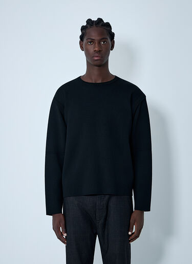 LN-CC® - Massimo Osti Studio: 羊毛针织衫 - 黑色 Massimo Osti Studio 羊毛针织衫 黑色 mso0162002
