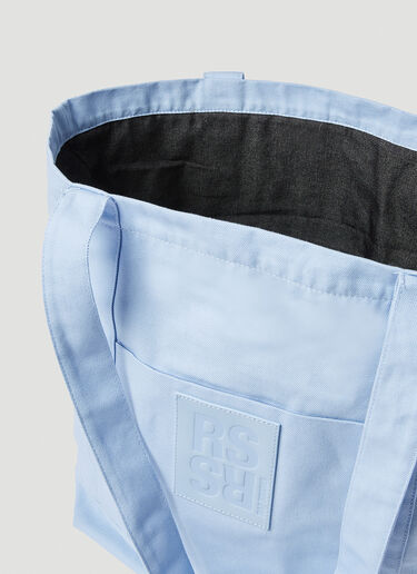 LN-CC® - Raf Simons: Logo Patch Tote Bag - Light Blue Raf Simons Logo Patch Tote Bag Light Blue raf0251012