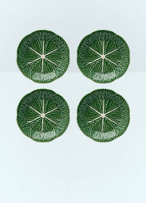 Bordallo Pinheiro Set Of Four Couve Dessert Plates Green wps0691273