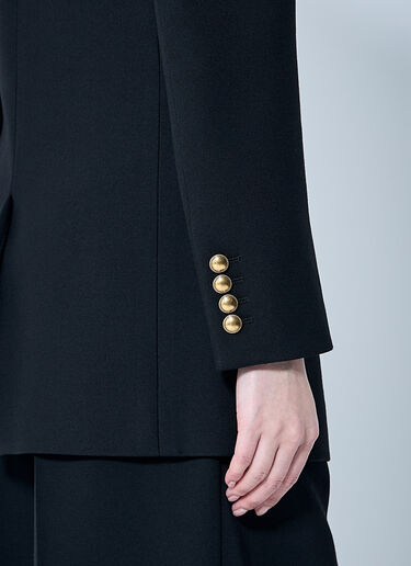 Saint Laurent Wool Gabardine Blazer Black sla0259019