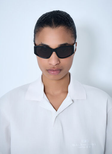 LN-CC® - Balenciaga: Nano D-Frame Sunglasses - Black Balenciaga Nano D-Frame Sunglasses Black bal0263055
