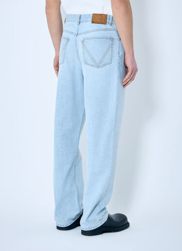 LN-CC® - Bottega Veneta: Extra Bleached Wide Leg Jeans - Light Blue Bottega Veneta Extra Bleached Wide Leg Jeans Light Blue bov0159005