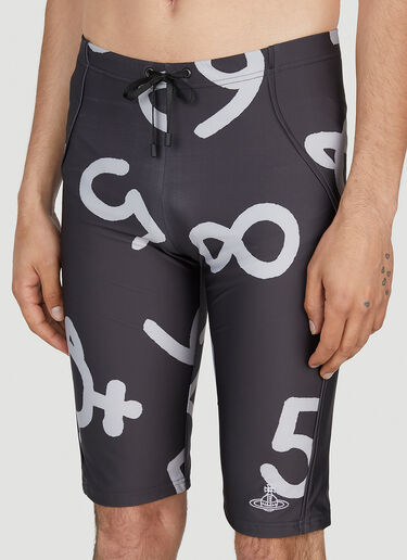 Vivienne Westwood Graphic Print Swim Bermudas Black vvw0152009