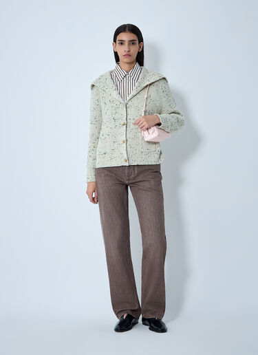 LN-CC® - Bottega Veneta: Wool English Rib Cardigan - Sand Bottega Veneta Wool English Rib Cardigan Sand bov0262042