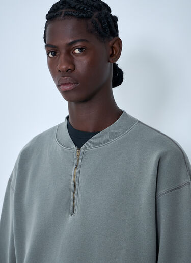 LN-CC® - Maison Margiela: Zip-Up Sweatshirt - Grey Maison Margiela Zip-Up Sweatshirt Grey mla0161005