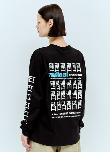 LN-CC® - Space Available: 래디컬 리사이클링 티셔츠 - 블랙 Space Available 래디컬 리사이클링 티셔츠 블랙 spa0356016
