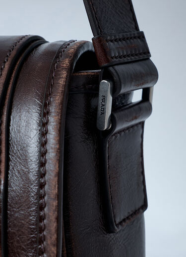 Prada Leather Explore Crossbody Bag Brown pra0162007