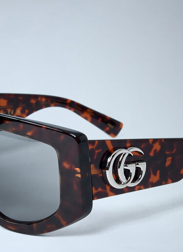 LN-CC® - Gucci: Rectangle Sunglasses - Brown Gucci Rectangle Sunglasses Brown gus0362003