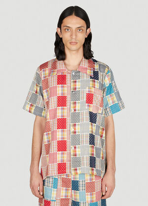 (Di)vision Patchwork Check Shirt Red div0151004