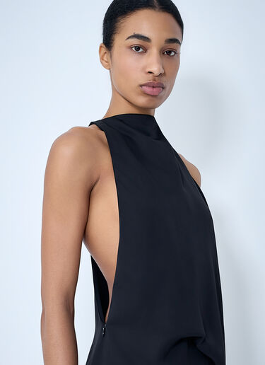 Sportmax Sleeveless Draped Maxi Dress Black spx0264062