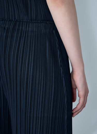 LN-CC® - Pleats Please Issey Miyake: 멜로우 주름 팬츠 - 블루 Pleats Please Issey Miyake 멜로우 주름 팬츠 블루 plp0261006