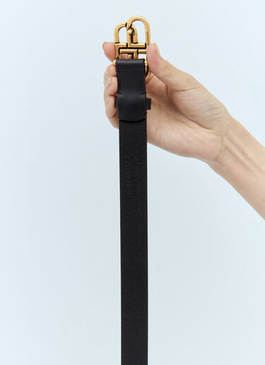 LN-CC® - Balenciaga: BB Logo Belt - Black Balenciaga BB Logo Belt Black bal0245083