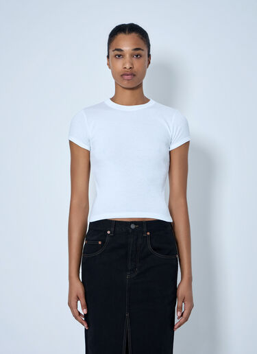 Saint Laurent Cotton Jersey T-Shirt White sla0264041