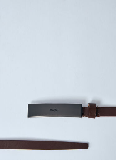 Max Mara Logo Plaque Belt Brown max0260042