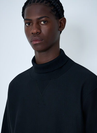 LN-CC® - Comme des Garçons Homme: High-Neck Pullover Sweater - Black Comme des Garçons Homme High-Neck Pullover Sweater Black cdh0162008