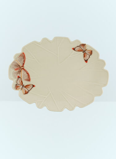 LN-CC® - Bordallo Pinheiro: Cloudy Butterflies Oval Platter - Cream Bordallo Pinheiro Cloudy Butterflies Oval Platter Cream wps0691269