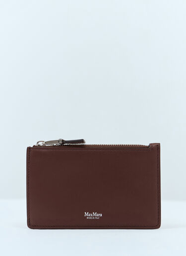 LN-CC® - Max Mara: ロゴエンボス カードホルダー - ブラウン Max Mara ロゴエンボス カードホルダー ブラウン max0257051