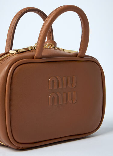 Miu Miu 마이크로 보 가죽 백  브라운 miu0262057