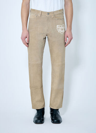 LN-CC® - Human Made: 스웨이드 팬츠 - 베이지 Human Made 스웨이드 팬츠 베이지 hmd0159002