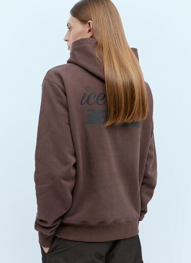 ICE & TECHNO Ice'N 徽标印花连帽运动衫 棕色 int0154004
