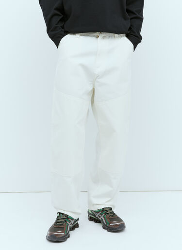 LN-CC® - Carhartt WIP: Wide Panel Pants - White Carhartt WIP Wide Panel Pants White wip0155001