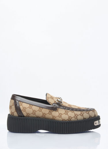 LN-CC® - Gucci: Horsebit Creeper Loafers - Beige Gucci Horsebit Creeper Loafers Beige guc0158016