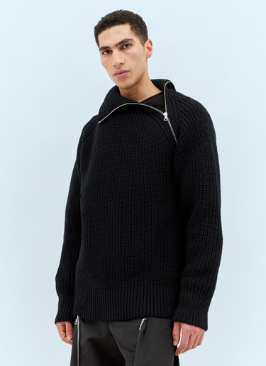 LN-CC® - Dries Van Noten: Monty Wool Sweater - Black Dries Van Noten Monty Wool Sweater Black dvn0158021