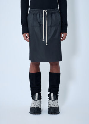 Moncler + Rick Owens Drawstring Midi Kilt Shorts Black mcs0363014