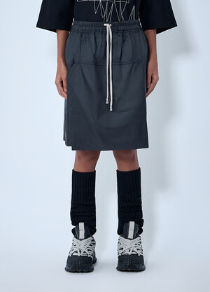 Moncler + Rick Owens 抽绳中长苏格兰短裙裤 黑色 mcs0363014