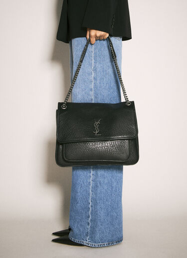 Saint Laurent 라지 니키 숄더백 블랙 sla0257080