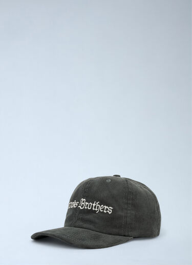 LN-CC® - Brain Dead x Brooks Brothers: 徽标图案棒球帽 - 灰色 Brain Dead x Brooks Brothers 徽标图案棒球帽 灰色 brb0162005