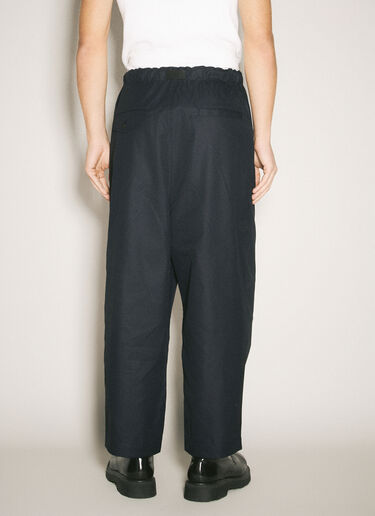 Comme des Garçons Homme Cotton-Blend Belted Pants Navy cdh0158011