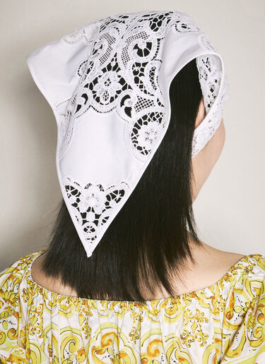 LN-CC® - Dolce & Gabbana: Triangle Bandana - White Dolce & Gabbana Triangle Bandana White dol0257014