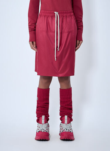 LN-CC® - Moncler + Rick Owens: 抽绳中长苏格兰短裙裤 - 红色 Moncler + Rick Owens 抽绳中长苏格兰短裙裤 红色 mcs0363012