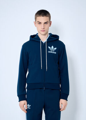 LN-CC® - adidas by Wales Bonner: Track Hooded Zip-Up Sweateshirt - Navy adidas by Wales Bonner Track Hooded Zip-Up Sweateshirt Navy awb0359016